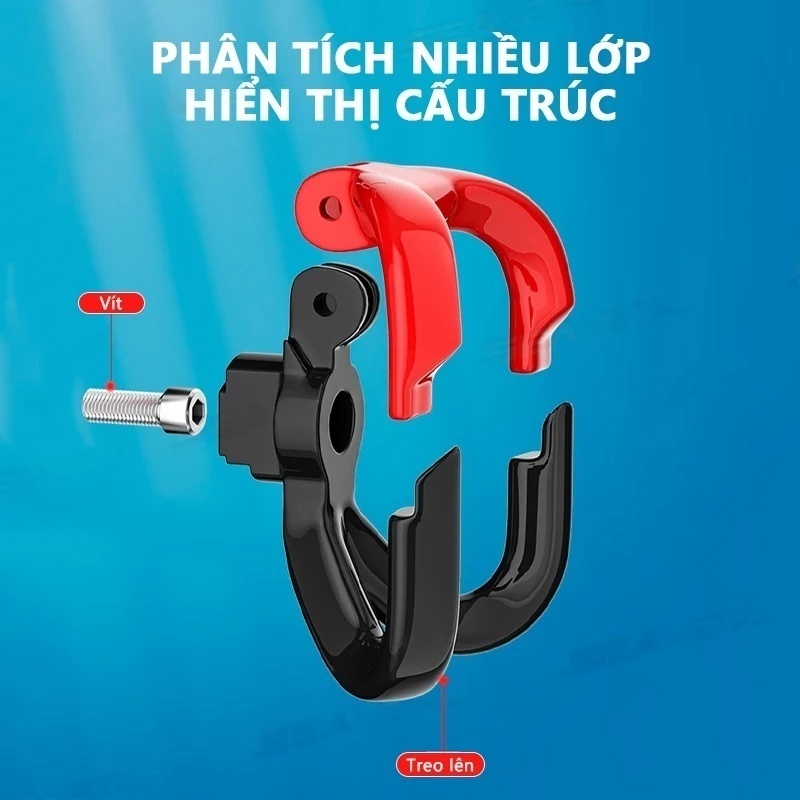 Móc treo đôi cao cấp – Dành cho Vinfast Evo, xe máy điện – Chịu lực, chống gỉ (giá 1 cái)