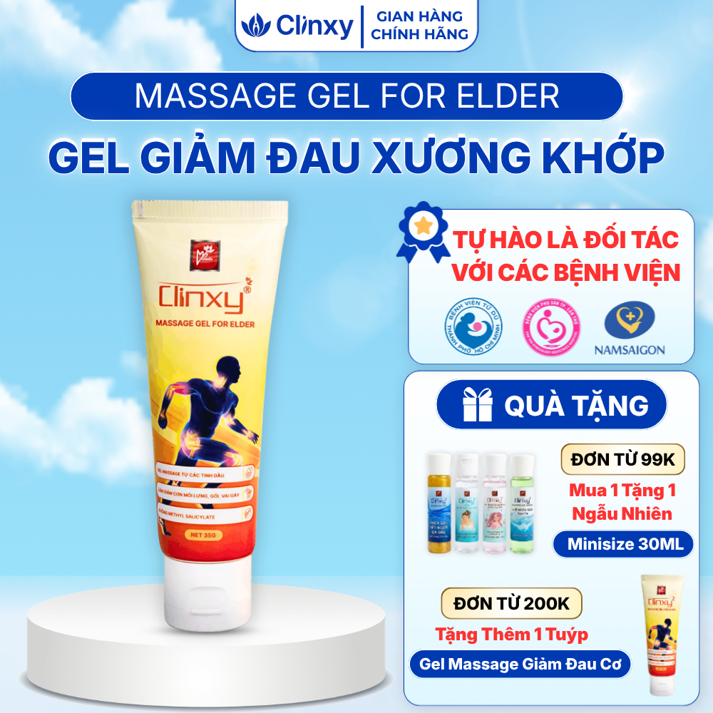 Gel Massage Làm Ấm Giảm Đau Cơ Xương Khớp Clinxy - Massage Gel For Elder (35g)