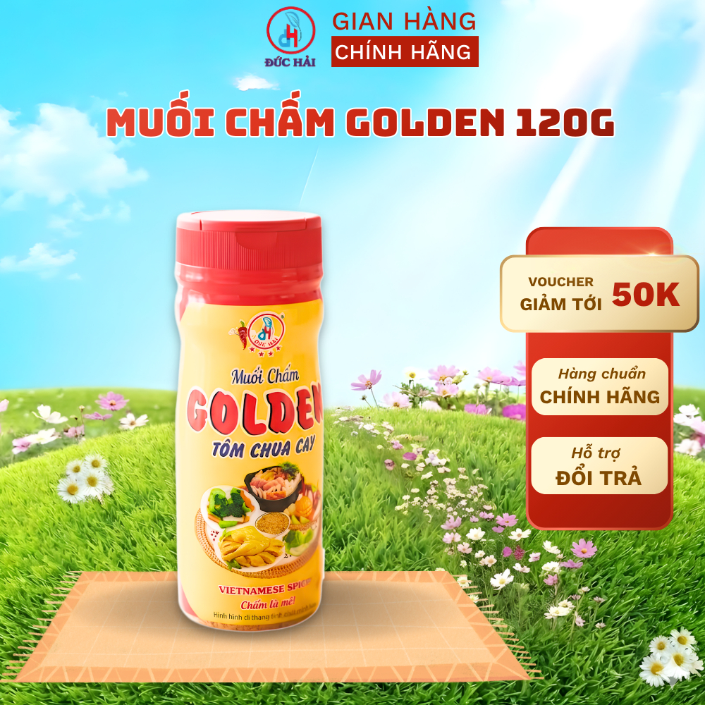 Muối Chấm Golden Tôm Chua Cay Đức Hải 120G Đậm Đà Chấm Trái Cây Hải Sản - Đức Hải Food