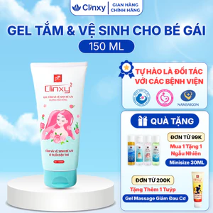 Gel Tắm Và Vệ Sinh Bé Gái Clinxy, Sữa Tắm Dịu Nhẹ An Toàn Dùng Hằng Ngày Cho Bé (150ml)