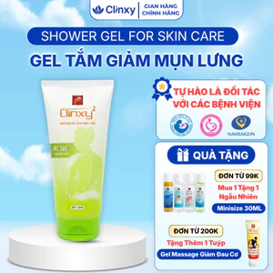 Sữa Tắm Giúp Giảm Mụn Lưng Clinxy, Gel Tắm An Toàn Lành Tính Cho Làn Da (150ml)