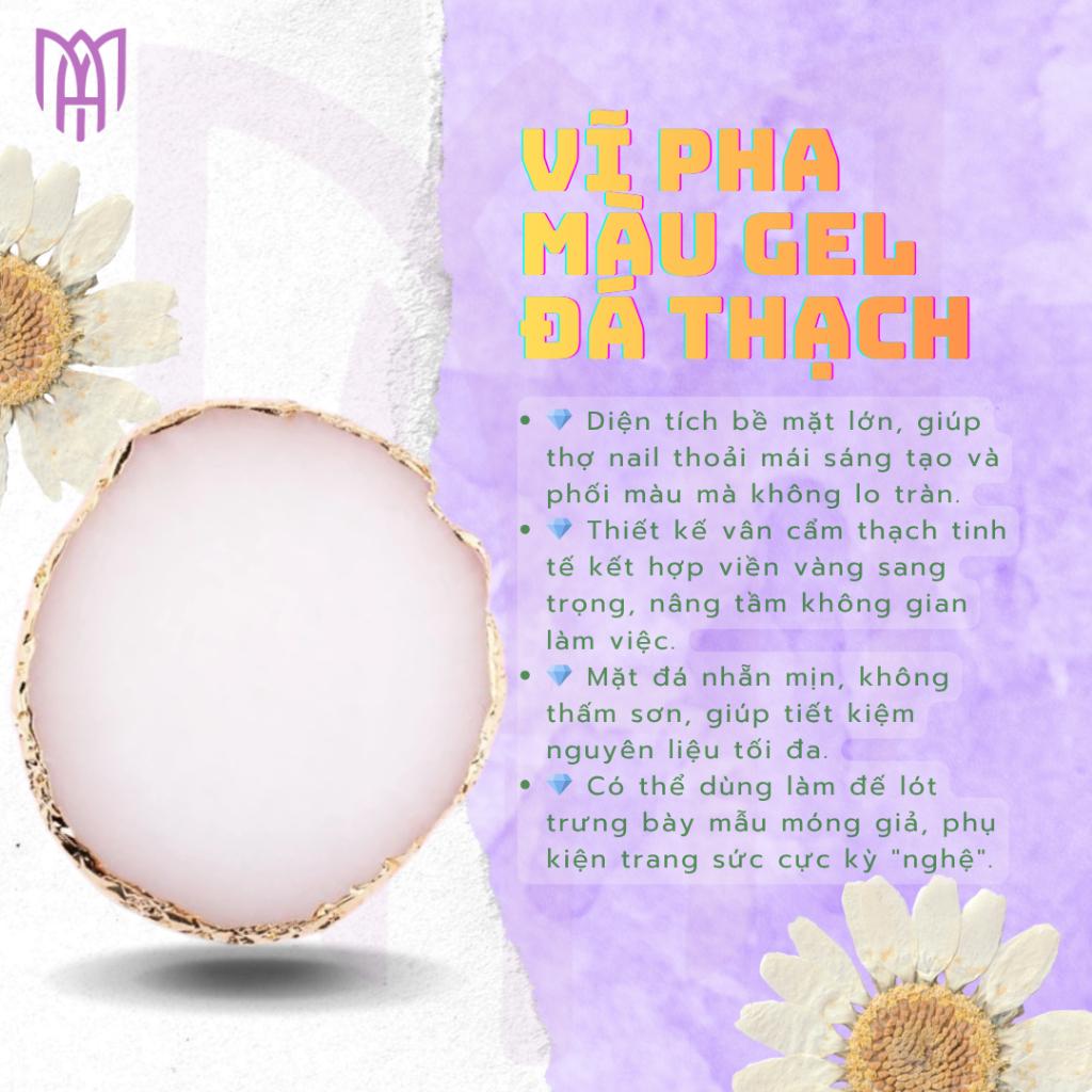 [Mua5Tặng1] Khay Vĩ Đĩa Đựng Pha Màu Gel Vẽ Mary Artistry Cẩm Thạch Sang Trọng - Đạo Cụ Chụp Ảnh