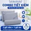 Gối Cao Su Non Memory Foam - 2 Gối Nằm 1 Gối Ôm, An Toàn Khi Sử Dụng, Thoáng Mát, Êm Ái