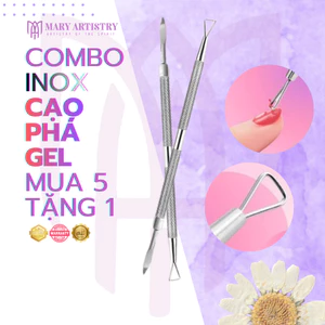 Cây Cạo Phá Sơn Gel Hai Đầu Mary Artistry - Dụng Cụ Sủi Da Inox Cao Cấp Chuyên Dụng