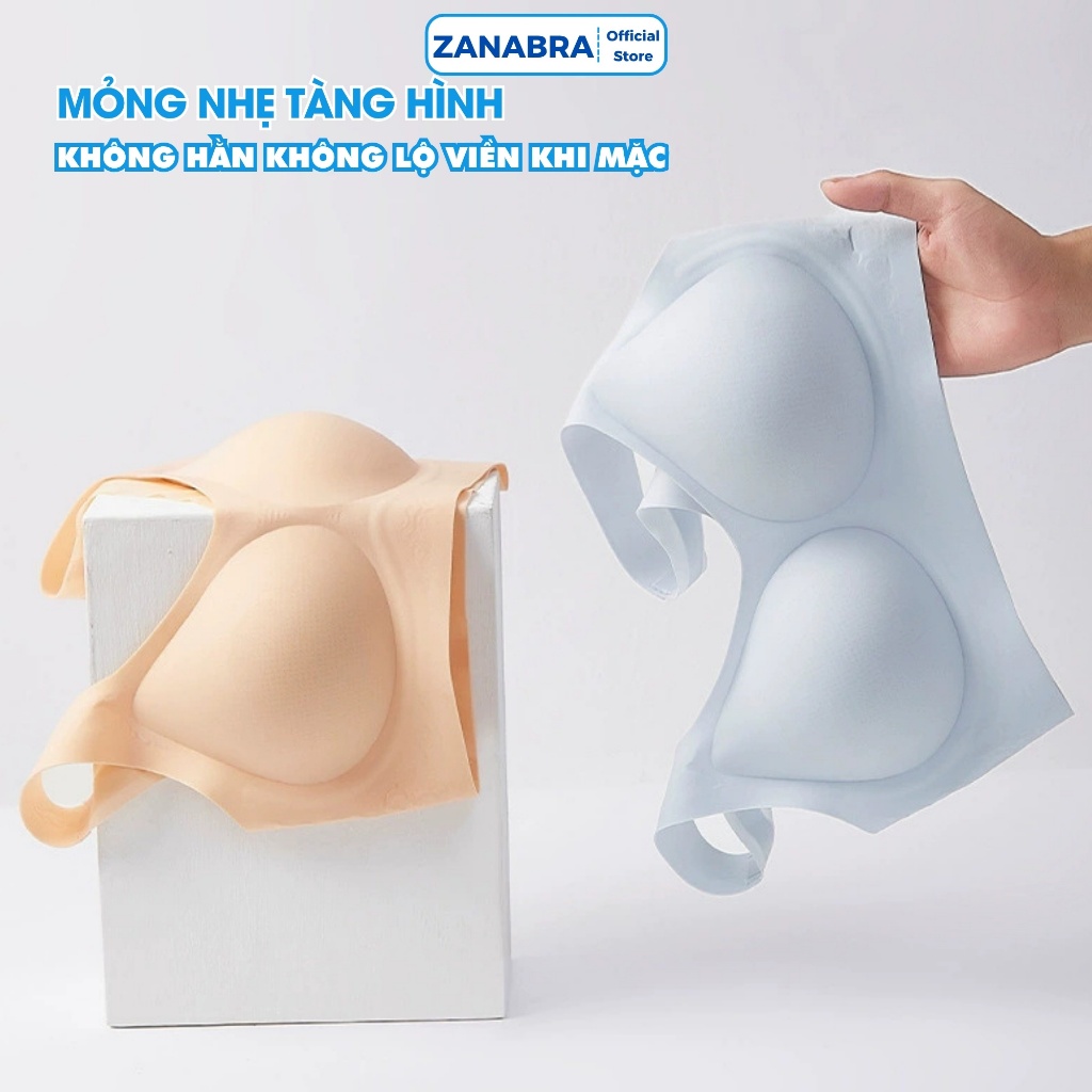 [BST MỚI 2026] Áo Bra, Áo Lót Nữ lưng liền mỏng nhẹ tàng hình mặc Siêu Mát đệm ngực dày 1,5CM ZANABRA A606