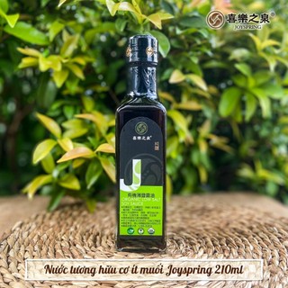 Nước Tương Hữu Cơ Ít Muối Joyspring (210ml & 500ml) Tăng Vị Đậm Đà, Ăn Ngon Hơn - Natural Market
