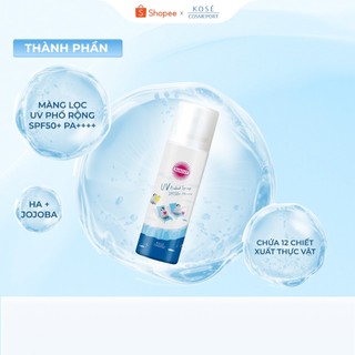 Combo 2 Xịt Chống Nắng SPF50+ PA++++ Mát Lạnh & Siêu Chống Nước Suncut Kose Chính Hãng Nhật Bản 60g