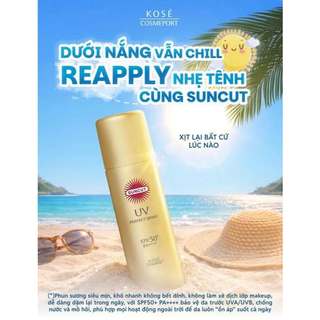 Combo 2 Xịt Chống Nắng SPF50+ PA++++ Mát Lạnh & Siêu Chống Nước Suncut Kose Chính Hãng Nhật Bản 60g