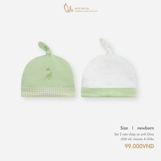 M&B (0M-12M) Combo 2 nón chóp sơ sinh chất Viscose co giãn 4 chiều bảo vệ giữ ấm đầu cho bé.