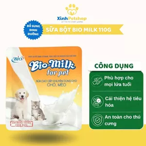 Sữa Bột TD Bio Milk 110g, Bổ Sung Vitamin Hỗ Trợ Tiêu Hóa Cho Chó Mèo Sơ Sinh Và Trưởng Thành