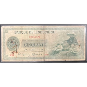 French Indochina 50 piastres nướng bánh đa 1945
