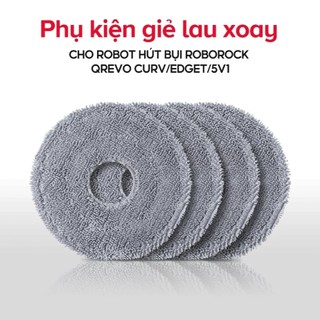 [ROBOROCK] (4 CHIẾC) Phụ kiện giẻ lau xoay cho Robot hút bụi Roborock Qrevo EdgeT/Qrevo Curv 2 Pro/Qrevo Curv/Edge 2