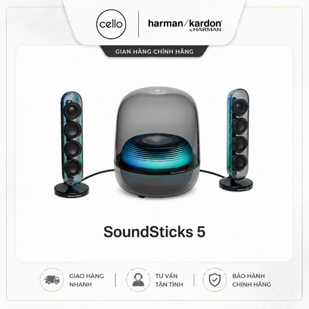 Loa Harman Kardon SoundSticks 5 - Chính Hãng PGI - Bảo Hành 12 Tháng - Hàng Mới Newseal