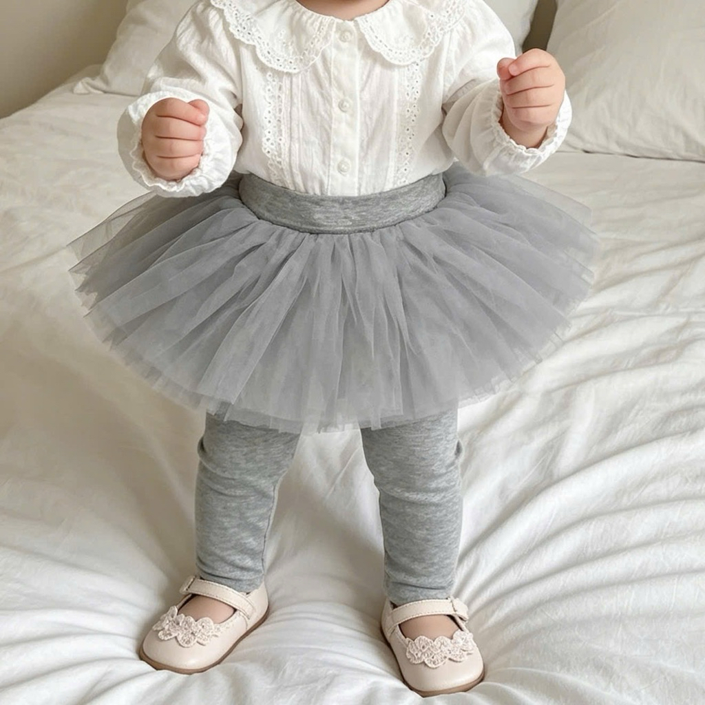 Quần Váy Bé Gái Kiểu Legging Cotton Mềm Mát Co Giãn Size 74-145cm (7-35kg) Hàng Xuất Dư Dễ Thương L010 L034 L037