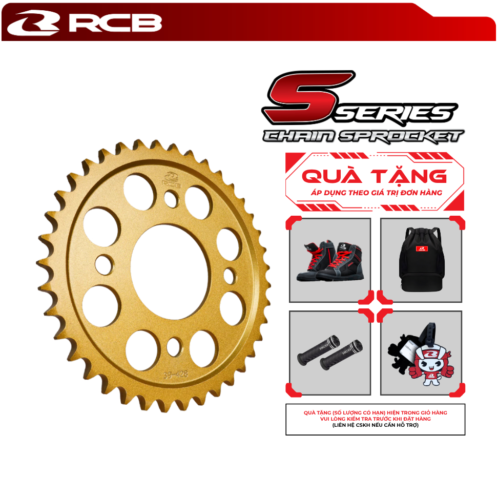 Đĩa Tải RCB S Series Winner X – Màu Vàng Nổi Bật – Chống Gỉ, Độ Bền Cao