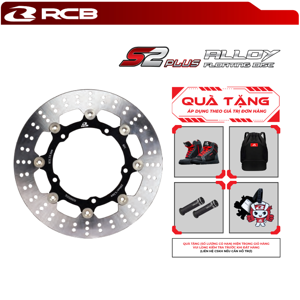 Đĩa Thắng RCB S2 Plus Series – Dành cho Xe Exciter 150 Size 298mm