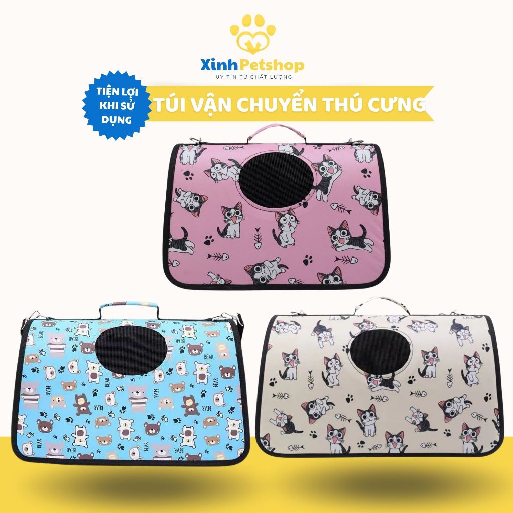 Túi Vận Chuyển Chó Mèo, Túi Vận Chuyển Thú Cưng Cao Cấp, Màu Ngẫu Nhiên