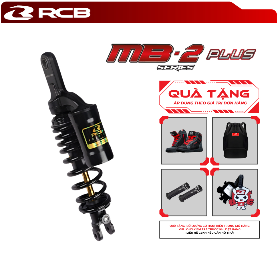 Phuộc Sau RCB MB2+ 330mm/335mm – Cho Wave, Dream, Click, Vario 125, Future