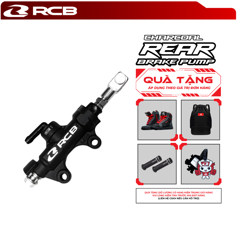 Ben Đạp Sau RCB E2 Charcoal – Dành Cho Yamaha Y125ZR/Exciter 135/ Exciter 150/155