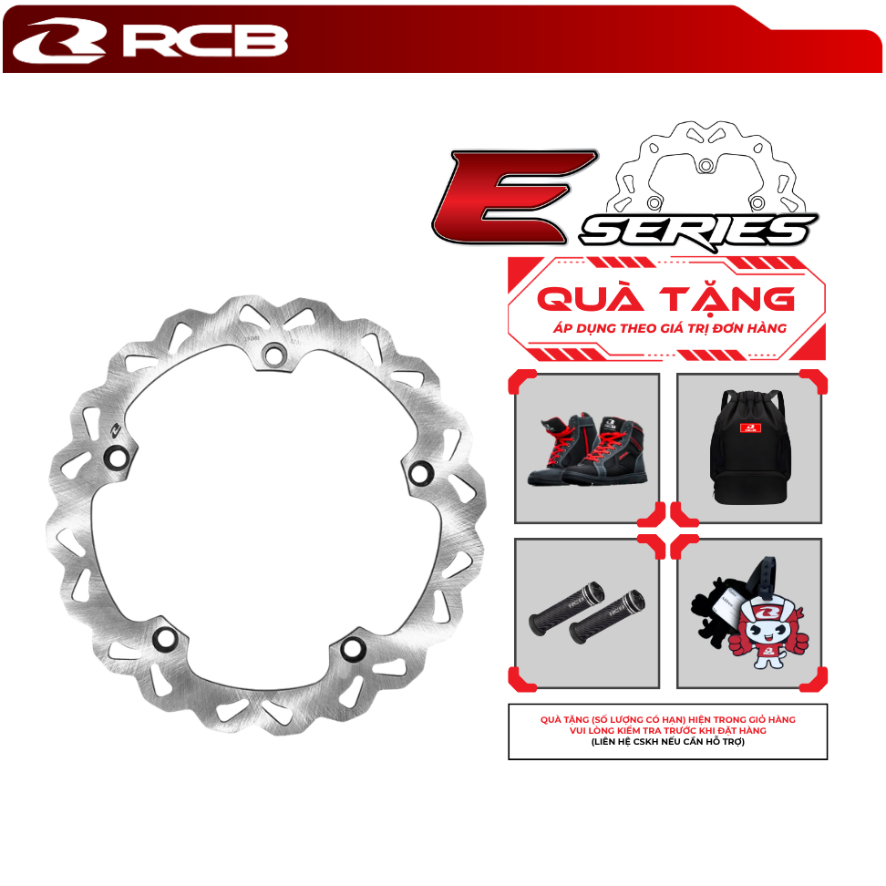 Đĩa Thắng RCB E Series – Đĩa Phanh CNC Thép Hợp Kim, Lắp Zin Cho Exciter, Winner, NVX, Vario