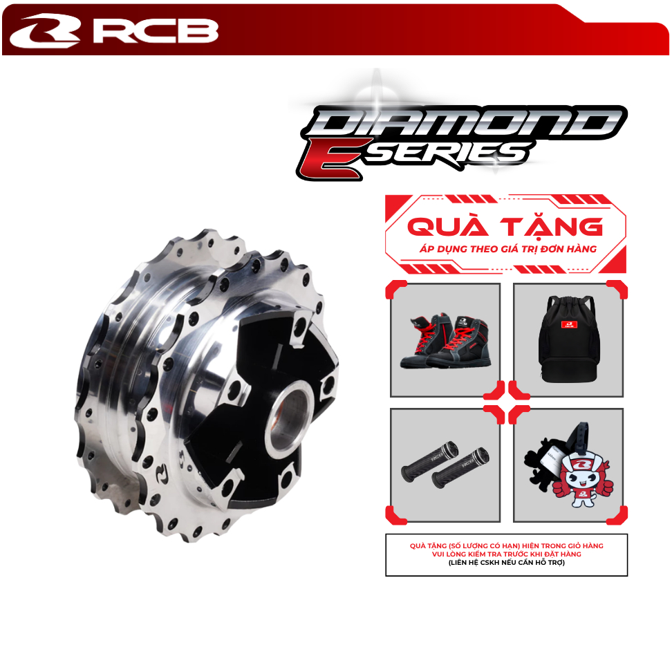 Bộ Đùm E series RCB Trước Sau Gắn Exciter 135 (5S) / 150 / 155 / SRL / Sniper 155