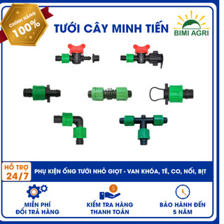 Phụ kiện ống tưới nhỏ giọt, Tê, Cút Góc, Co, Nối, Bịt, Khởi Thủy ống nhỏ giọt - Hệ Thống Tưới Nhỏ Giọt