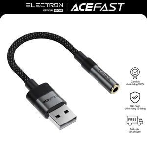 Bộ Chuyển Đổi Âm Thanh ACEFAST J13 USB-A Sang Jack 3.5mm Hi-Fi, Adapter Audio DAC Hỗ Trợ Mic, Âm Thanh Độ Trung Thực Cao