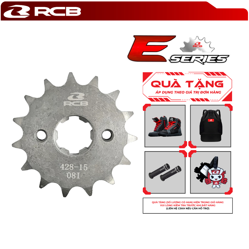 Nhông Sên RCB E-Series Chain Sprocket Cho Exciter 150 / Winner 150 / RXZ/Sonic