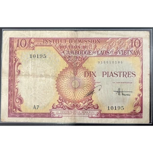 Sưu Tầm Đông Dương 10 piastres Vịnh Hạ Long 1952