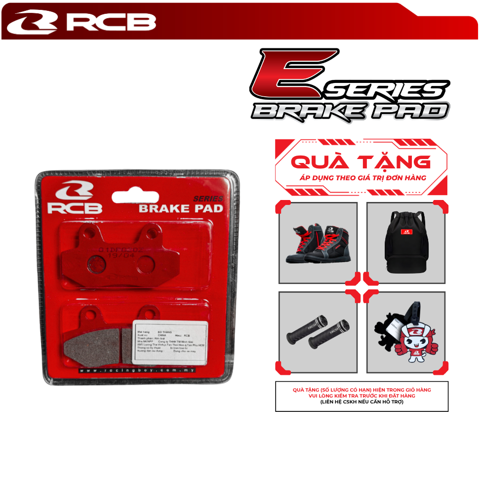 Bố Thắng Đĩa RCB E-Series Brakes Dành Cho Đa Dạng Dòng Xe