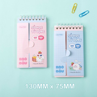 Sổ Tay Học Từ Vựng Tiếng Anh Tiếng Trung Size A5/A6 100 Trang Kẻ Bảng Layout Khoa Học Giấy 100gsm Dày Dặn Không Thấm