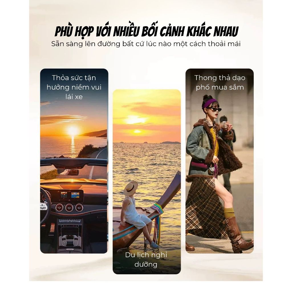 Kính râm mắt mèo thời trang INNI Kính mát du lịch chống nắng chống tia UV 82381
