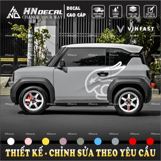 Tem dán xe VF3 - Decal dán xe VF3 mẫu tem thỏ cá tính ( mẫu VF3 - 186 )