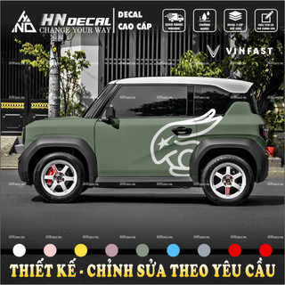 Tem dán xe VF3 - Decal dán xe VF3 mẫu tem thỏ cá tính ( mẫu VF3 - 186 )