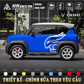 Tem dán xe VF3 - Decal dán xe VF3 mẫu tem thỏ cá tính ( mẫu VF3 - 186 )