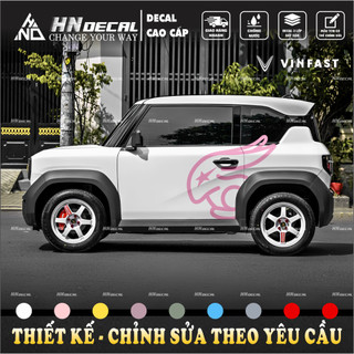 Tem dán xe VF3 - Decal dán xe VF3 mẫu tem thỏ cá tính ( mẫu VF3 - 186 )