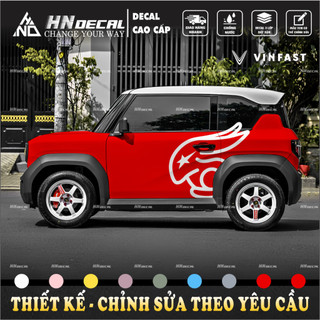 Tem dán xe VF3 - Decal dán xe VF3 mẫu tem thỏ cá tính ( mẫu VF3 - 186 )