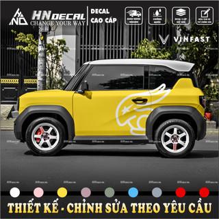 Tem dán xe VF3 - Decal dán xe VF3 mẫu tem thỏ cá tính ( mẫu VF3 - 186 )