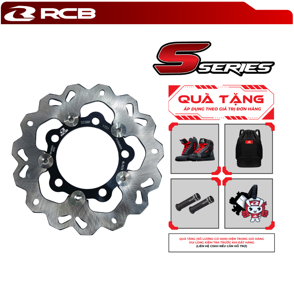 Đĩa Thắng RCB S-Series 298mm/203mm/267mm Dành Cho Yamaha Exciter 150/135 5s