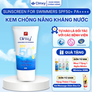 Kem Chống Nắng Kháng Nước Clinxy Dành Cho Người Đi Bơi, Giúp Bảo Vệ Da, Hạn Chế Sạm Da (50g)