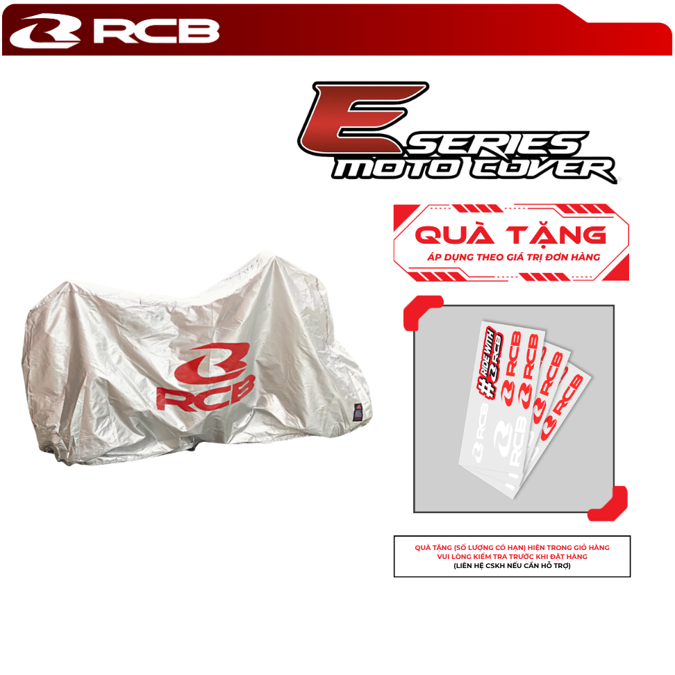 Bạt Phủ Xe RCB E-Series Chống Nắng Mưa Chống Bụi Vải Tráng Bạc Size M/L/XL