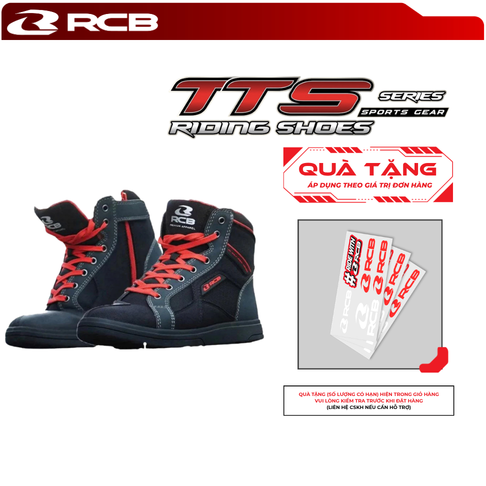 Giày Thể Thao RCB Riding Shoes Đen Đỏ
