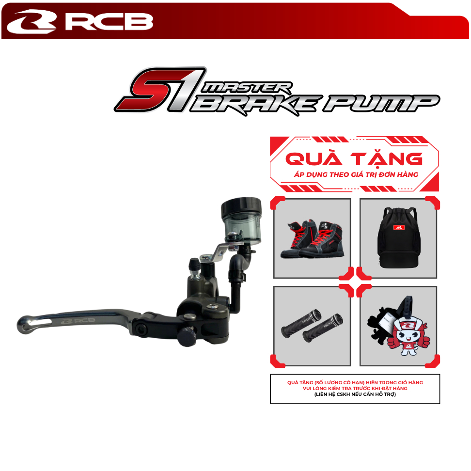 Tay Dầu & Tay Côn Dầu RCB S1 17mm Màu Titanium – Phải (RH) / Trái (LH)