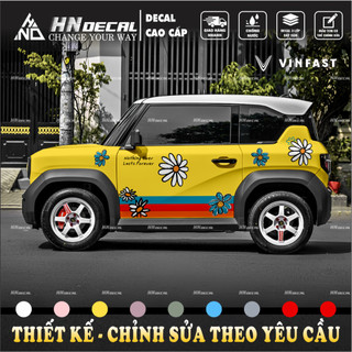 Tem dán xe VF3 - Decal dán xe VF3 mẫu tem hoa mới nhất ( mẫu VF3 - 188 )