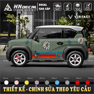 Tem dán xe VF3 - Decal dán xe VF3 mẫu tem hoa mới nhất ( mẫu VF3 - 188 )