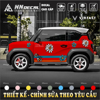 Tem dán xe VF3 - Decal dán xe VF3 mẫu tem hoa mới nhất ( mẫu VF3 - 188 )