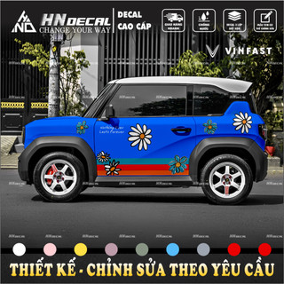 Tem dán xe VF3 - Decal dán xe VF3 mẫu tem hoa mới nhất ( mẫu VF3 - 188 )