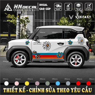 Tem dán xe VF3 - Decal dán xe VF3 mẫu tem hoa mới nhất ( mẫu VF3 - 188 )