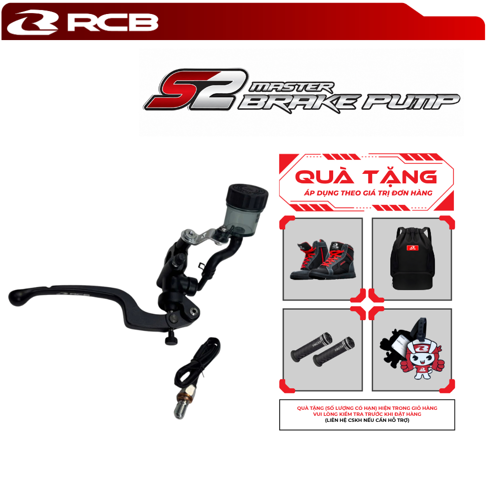 Tay Dầu RCB S2 14mm Bình Dầu Rời – Ghi Đông 22mm Universal