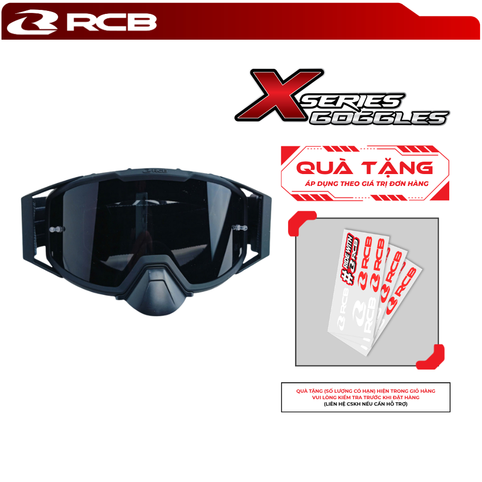 Kính Bảo Hộ RCB S Series – Goggles Nhiều Màu Smoke | Chrome | Full Revo – Chống Sương & Trượt